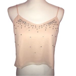Lauren Conrad Crop Lightweight Rhinestone tank top.